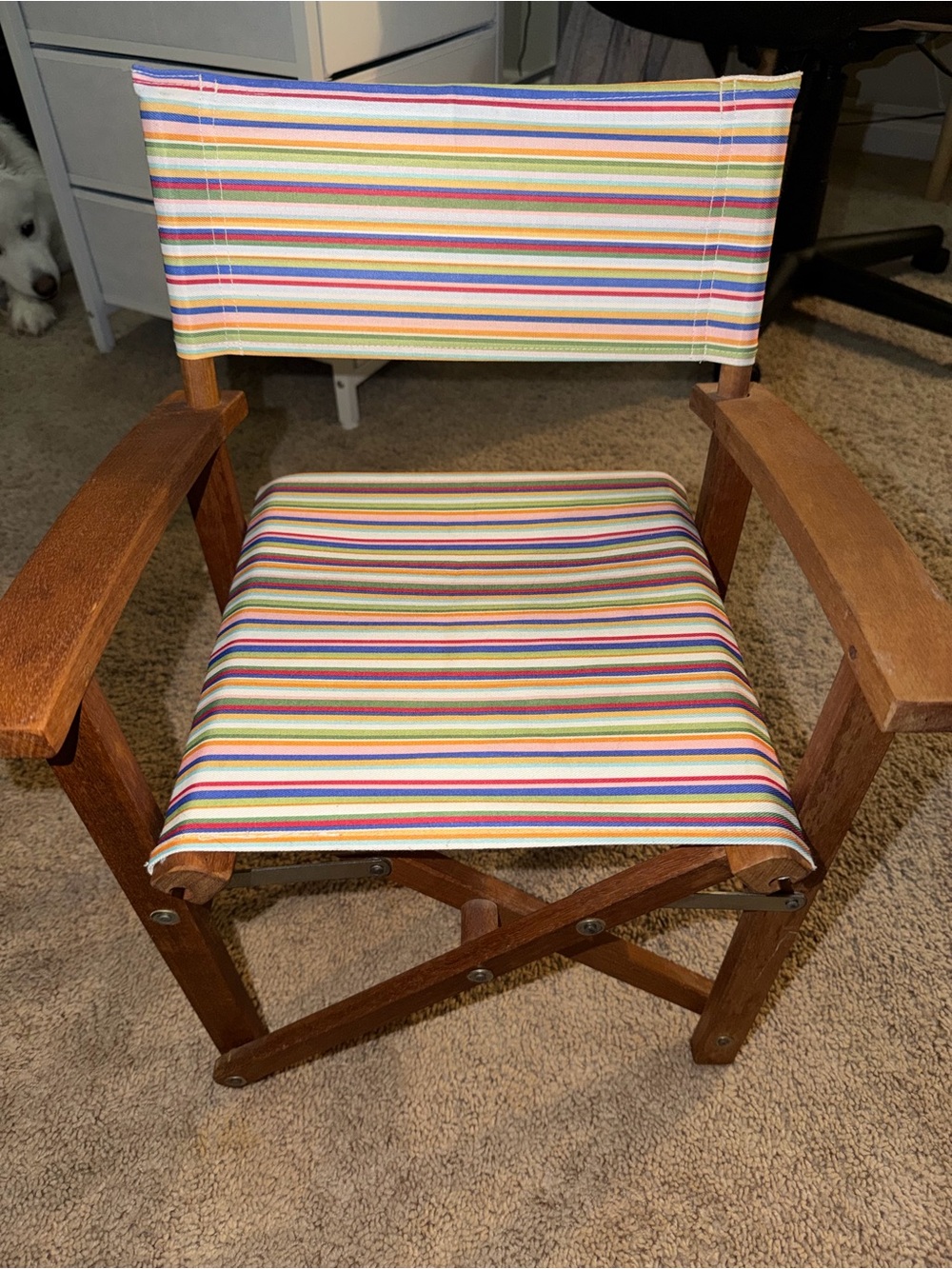 Teak Director’s Chair - Sunbrella - JOUR DE FÊTE